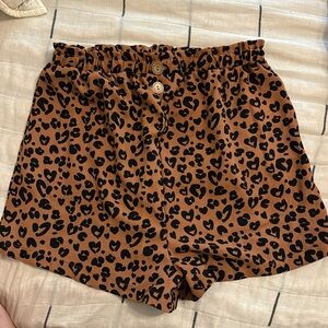 SHEIN maternity cheetah shorts